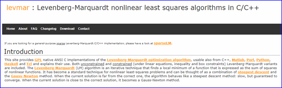 Levmar:Levenberg-Marquardt非线性最小二乘算法-卡核