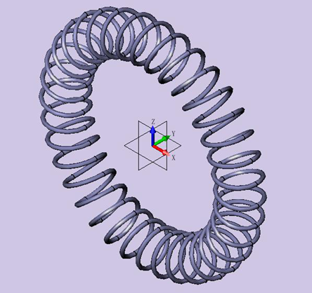 OpenCASCADE Ring Type Spring Modeling-卡核