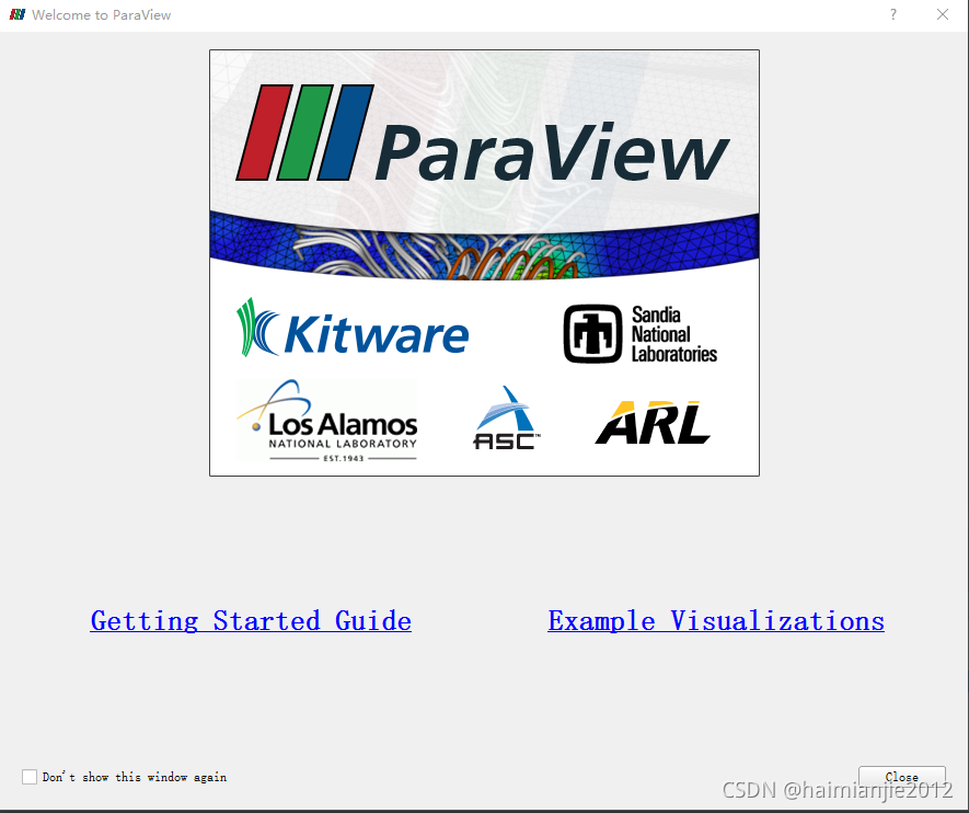 如何让paraview GUI软件启动时不弹出Welcome to paraview窗口-卡核