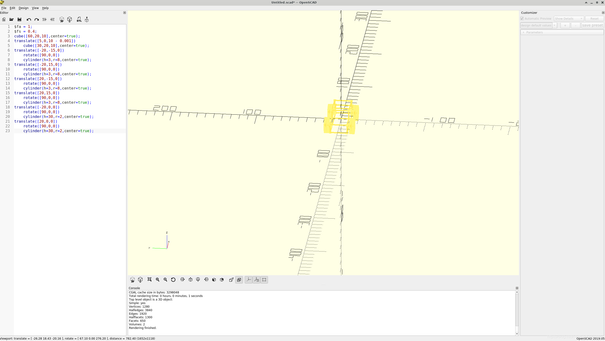 openscad 入门教程 – 绘制小车-卡核