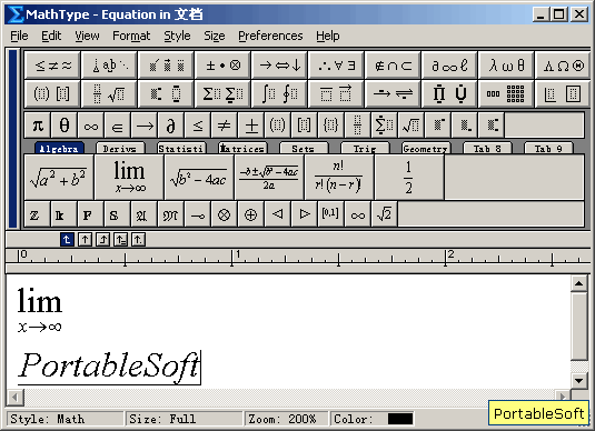 MathType 数学公式编辑器-卡核