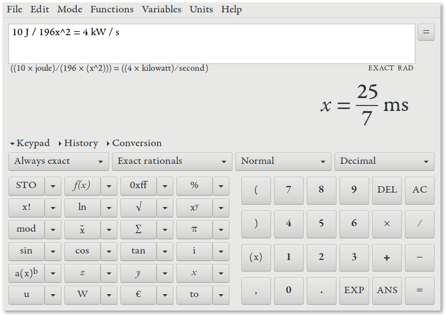 Qalculate! GNU/Linux 多功能桌面计算器-卡核