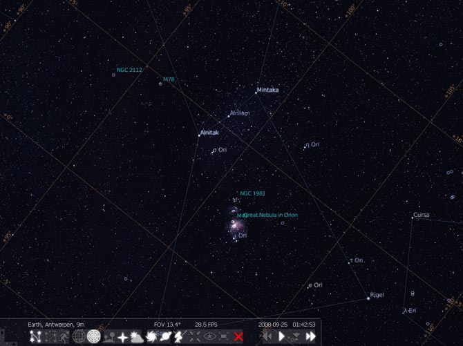 Stellarium 虚拟天文馆软件-卡核