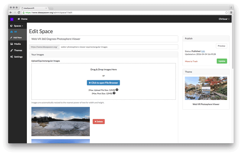 IdeaSpace 用于 WebVR 的内容管理系统-卡核