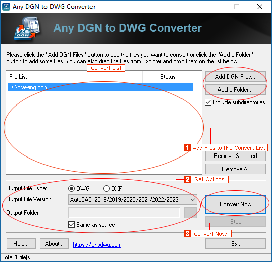 Any DGN to DWG Converter-卡核