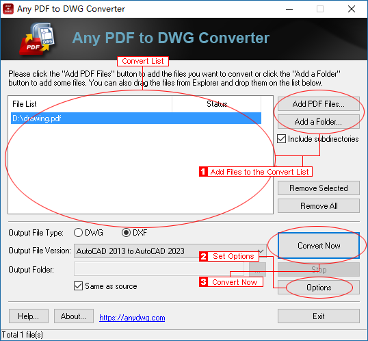 Any PDF to DWG Converter-卡核